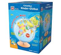 WAS IST WAS Junior Columbus Kinder-Globus: Leuchtglobus, Durchmesser 26 cm, Extra: mit Weltatlas