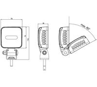 WAS Phare de recul 12 V/DC, 24 V/DC, 36 V/DC, 48 V/DC, 70 V/DC W263 2172 W263 éclairage de proximité large (l x H x P) 76 x 116 x 36 mm 805 lm