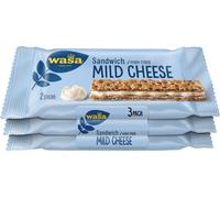 Wasa Sandwich Mild Cheese Fromage 3 barres de pain croustillant Volkorn 90g