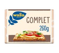 WASA - Tartines Croustillantes Complètes, Texture Légère et Saveur Naturelle (Paquet 260g) - Lot de 4 - vendu par Lot