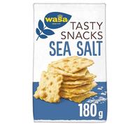 Wasa Tasty Snacks Crackers Sel de mer 5 x 180 g | Crackers croustillants avec sel de mer, délicieuse collation