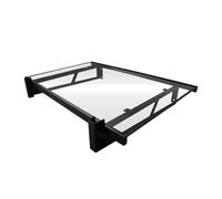 Wasabi - Auvent de porte extérieure 120 x 100 cm Axis - Polycarbonate solide 2,7 mm - Supports en fer noir - Montage facile - Toit protection pluie fenêtre - Couverture résistante jardin terrasse