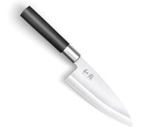 Wasabi Couteau De Chef Noir 20.0 Cm De Longueur De Lame - Acier Inoxydable Poli 6a/1k6 58 (±1) Hrc - Manche En Polypropylène Noir - Couteau De Chef, Couteau De Cuisine - Fabriqué Au Japon