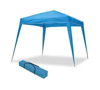 wasabi Tente Pliante 3x3m Compacte Bleu Imperméable - Structure légère en Aluminium - Jardin Plage Camp Terrasse - Sac de Transport, Piquets et Sangles