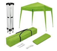 WASABI Tente Pliante 3x3m Compacte Verte Imperméable - Structure légère en Aluminium - Jardin Plage Camp Terrasse - Sac de Transport, Piquets et Sangles