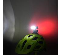 WASAGA Casque de vélo léger, 200 Lumen LED Casque de vélo lumière 3 Modes USB Rechargeable étanche vélo Phare Avant et 5 Modes vélo feu arrière Parfait