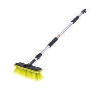 Waschbürste mit Wasserdurchlauf 25 cm / 10" mit Teleskopstiel 95 - 165 cm mit Ventil