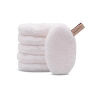 Waschies Lot de 6 tampons démaquillants - Blancs - Nettoyage doux du visage - Lavables, réutilisables et hypoallergéniques - Tous types de peau - Alternative aux cotons et lingettes démaquillantes