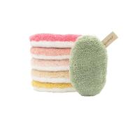 waschies Lot de 6 tampons démaquillants et de nettoyage lavables - Édition florale, réutilisables, n'irritent pas la peau, hypoallergéniques, super doux pour adultes et adolescents, tous types de peau