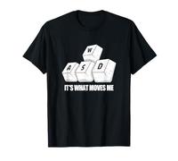 WASD It's What Moves Me Funny PC Gamer Gaming T-Shirt