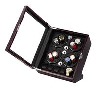 Wasd3Pods Boîte De Présentation pour Montres, 8 Remontoirs + 5 Coussins, 4 Modes De Rotation, éclairage Intérieur Et Moteur Silencieux, Remontoir Automatique pour Montres Homme/Femme,E