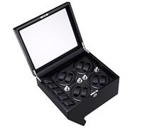Wasd3Pods Boîte De Présentation pour Montres, 8 Remontoirs + 5 Coussins, 4 Modes De Rotation, éclairage Intérieur Et Moteur Silencieux, Remontoir Automatique pour Montres Homme/Femme,D