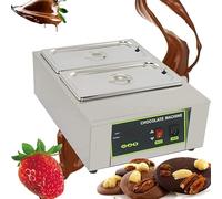 Wasd3Pods Fondoir à Chocolat - Tempéreuse à Chocolat Professionnelle - Fondoir à Chocolat Commercial - Chauffe-Liquide - Acier Inoxydable - Capacité 8 Kg - 2 Réservoirs
