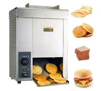 Wasd3Pods Grilleur Commercial pour Pains à Burger,Machine électrique Verticale à Cuire Les Pains à Burger,1400PCS/H,50-300℃ Réglable,Grilleur à Convoyeur Automatique,2000w