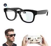 Wasd3Pods Lunettes Bluetooth Intelligentes avec Caméras, Traduction AR, IA, Assistant Vocal, Appels, Musique, Enregistrement Vidéo 4k Pixel,B