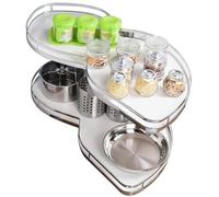 Wasd3Pods Meuble De Cuisine d'angle Aveugle, Organiseur Coulissant pour Angle Aveugle, Hauteur Réglable, étagère Coulissante, Support De Rangement pour Meubles d'angle De 800 Mm,RightOpen