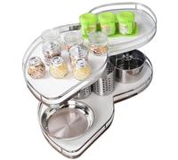 Wasd3Pods Meuble De Cuisine d'angle Aveugle, Organiseur Coulissant pour Angle Aveugle, Hauteur Réglable, étagère Coulissante, Support De Rangement pour Meubles d'angle De 800 Mm,LeftOpen