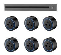 Wasd3Pods Prise De Courant, 8000w Wall-Mounted Power Slide Rail Wiring Board,Power Outlet Adapter Stable Power Supply for Bedroom,Grey-60cm-track