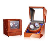 Wasd3Pods Remontoir De Montre Automatique pour Double Remontoir + 3 Coussins en Cuir Souple, Boîtier De Remontage Automatique à LED,H