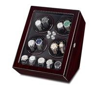 Wasd3Pods Remontoir De Montres Automatique, 8 Remontoirs + 5 Coussins, 4 Modes De Rotation, Boîte De Rangement De Luxe pour Montres, Moteur Silencieux, pour Montres Homme/Femme,C