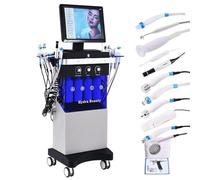 Wasd3Pods Système De Beauté Hydro-Oxygène 14 en 1, Hydrodermabrasion Beauté, Machine Professionnelle De Nettoyage De La Peau, pour Maison, Institut, Spa