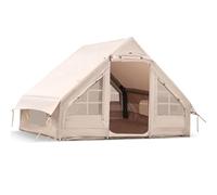 Wasd3Pods Tente De Camping Gonflable pour 4-6 Personnes, avec Pompe à Main, en Oxford Imperméable, Tente De Luxe avec Fenêtres Et Portes en Maille (3x2.1x2m)