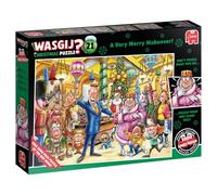 Wasgij Christmas 21 - Nouveau Look pour Noël ! - A Very Merry Makeover! - Puzzle Adulte - Puzzle Humoristique - 2x1000 Pièce - Carton 100% recyclé - Jumbo