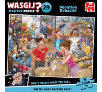 Wasgij Mystery 29 - Un Fiasco embarrassant ! - Donation Debacle - Puzzle Adulte - Puzzle Humoristique - 1000 Pièce - Carton 100% recyclé - Jumbo