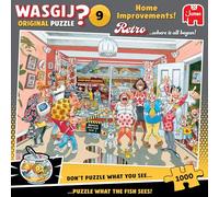 Wasgij Retro Original 9, Home Improvements - Puzzle unique de 1000 pièces pour adultes - Casse-tête coloré, puzzle, stimulant et casse-tête pour adultes - Puzzle 100 % recyclé de 1 000 pièces - Jumbo