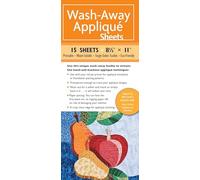Wash-Away Appliqué Sheets 15 Sheets • 8 1/2” x 11” • Printable • Water Soluble • Single-Sided Fusible • Eco-Friendly