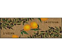 Wash+Dry Le Citron Tapis Del Sol, Polyamide Dos : Caoutchouc Nitrile, Multicolore, 60x180cm