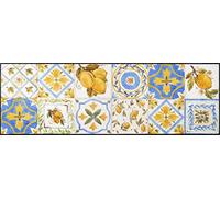 Wash+Dry Limoni Tapis Del Sol, Polyamide Dos : Caoutchouc Nitrile, Multicolore, 60x180cm