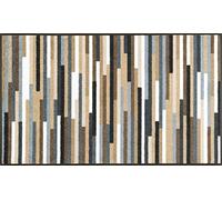 Wash+Dry Mikado Stripes Nature Tapis Del Sol, Polyamide Dos : Caoutchouc Nitrile, Multicolore, 75x120cm