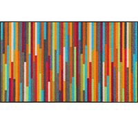 Wash + Dry Mikado Stripes Tapis Del Sol, Polyamide Dos : Caoutchouc Nitrile, Multicolore, 75x120cm