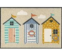 Wash+Dry Paillasson, Beachhut 50x75cm, intérieur et extérieur, Lavable, Multicolore