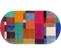 wash+dry Paillasson, Decor Mosaique 50x90cm, intérieur, lavalble, sans Bordure, Multicolore
