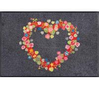wash+dry Paillasson, Design Floral Romance 50x75cm, intérieur, lavalble, sans Bordure, Multicolore