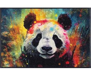 wash+dry Paillasson, Design Pandy McPanda 50x75cm, intérieur, lavalble, sans Bordure, Multicolore