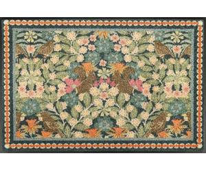 Wash+Dry Paillasson Garden Luxe Blue 50 x 75 cm, pour intérieur et extérieur, Lavable, Bleu