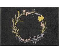 Wash+Dry Paillasson, Nature Hoop 50x75cm, intérieur et extérieur, Lavable, Gris