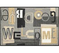 Wash+Dry Paillasson, Welcome Goodbye 50x75cm, intérieur et extérieur, Lavable, Multicolore