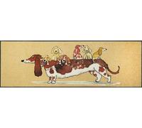 Wash+Dry Paillasson, Woof Buddies 60x180cm, intérieur, Lavable, Multicolore