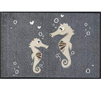 Wash + Dry Seepferdchen Dodo & Ida Fußmatte, Polyamide, Gris, 50x75 cm