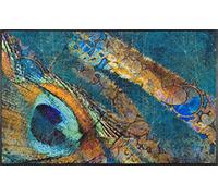 Wash+Dry Tapis de Sol, Exotic Pavo 75x120cm, intérieur et extérieur, Lavable