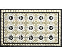 Wash+Dry Tapis de Sol, Kitchen Tiles 75x120 cm, intérieur et extérieur, Lavable 21998 Beige