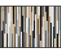 Wash+Dry Tapis de Sol, Mikado Stripes Nature 60x85cm, intérieur et extérieur, Lavable