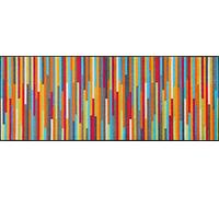 Wash+Dry Mikado Stripes Tapis Del Sol, Polyamide Dos : Caoutchouc Nitrile, Multicolore, 75x190cm