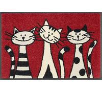 Wash+Dry Three Cats Tapis Del Sol, Polyamide Dos : Caoutchouc Nitrile, Multicolore, 40x60cm