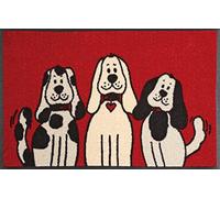 Wash+Dry Three Dogs Tapis Del Sol, Polyamide Dos : Caoutchouc Nitrile, Multicolore, 50x75cm