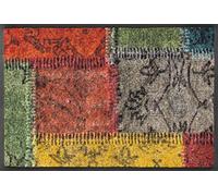 Wash+Dry Vintage Patches Tapis Del Sol, Polyamide Dos : Caoutchouc Nitrile, Multicolore, 40x60cm